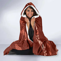 Aloha Hawaii Floral Tapa Hooded Blanket Patchwork Crimson - Polynesian Pride