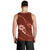 Aloha Hawaii Floral Tapa Men Tank Top Patchwork Crimson - Polynesian Pride