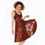 Aloha Hawaii Floral Tapa Midi Dress Patchwork Crimson - Polynesian Pride