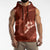 Aloha Hawaii Floral Tapa Sleeveless Hoodie Patchwork Crimson - Polynesian Pride