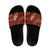 Aloha Hawaii Floral Tapa Slide Sandals Patchwork Crimson - Polynesian Pride