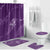 Aloha Hawaii Floral Tapa Bathroom Set Patchwork Violet - Polynesian Pride