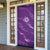 Aloha Hawaii Floral Tapa Door Cover Patchwork Violet - Polynesian Pride