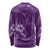 Aloha Hawaii Floral Tapa Long Sleeve Shirt Patchwork Violet - Polynesian Pride