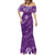 Aloha Hawaii Floral Tapa Mermaid Dress Patchwork Violet - Polynesian Pride