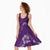 Aloha Hawaii Floral Tapa Midi Dress Patchwork Violet - Polynesian Pride