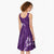 Aloha Hawaii Floral Tapa Midi Dress Patchwork Violet - Polynesian Pride