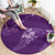Aloha Hawaii Floral Tapa Round Carpet Patchwork Violet - Polynesian Pride
