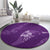 Aloha Hawaii Floral Tapa Round Carpet Patchwork Violet - Polynesian Pride