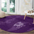 Aloha Hawaii Floral Tapa Round Carpet Patchwork Violet - Polynesian Pride