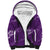 Aloha Hawaii Floral Tapa Sherpa Hoodie Patchwork Violet - Polynesian Pride