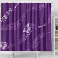 Aloha Hawaii Floral Tapa Shower Curtain Patchwork Violet - Polynesian Pride