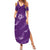 Aloha Hawaii Floral Tapa Summer Maxi Dress Patchwork Violet - Polynesian Pride
