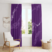 Aloha Hawaii Floral Tapa Window Curtain Patchwork Violet - Polynesian Pride