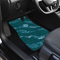 Aloha Hawaii Floral Tapa Car Mats Patchwork Teal - Polynesian Pride