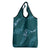 Aloha Hawaii Floral Tapa Grocery Bag Patchwork Teal - Polynesian Pride