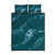 Aloha Hawaii Floral Tapa Quilt Bed Set Patchwork Teal - Polynesian Pride