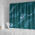 Aloha Hawaii Floral Tapa Shower Curtain Patchwork Teal - Polynesian Pride