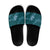 Aloha Hawaii Floral Tapa Slide Sandals Patchwork Teal - Polynesian Pride