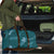 Aloha Hawaii Floral Tapa Travel Bag Patchwork Teal - Polynesian Pride