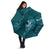 Aloha Hawaii Floral Tapa Umbrella Patchwork Teal - Polynesian Pride