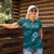 Aloha Hawaii Floral Tapa Women Polo Shirt Patchwork Teal - Polynesian Pride
