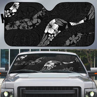 Aloha Hawaii Floral Tapa Auto Sun Shade Patchwork Charcoal - Polynesian Pride