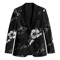 Aloha Hawaii Floral Tapa Blazer Patchwork Charcoal - Polynesian Pride