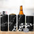 Aloha Hawaii Floral Tapa 4 in 1 Can Cooler Tumbler Patchwork Charcoal - Polynesian Pride