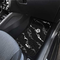 Aloha Hawaii Floral Tapa Car Mats Patchwork Charcoal - Polynesian Pride