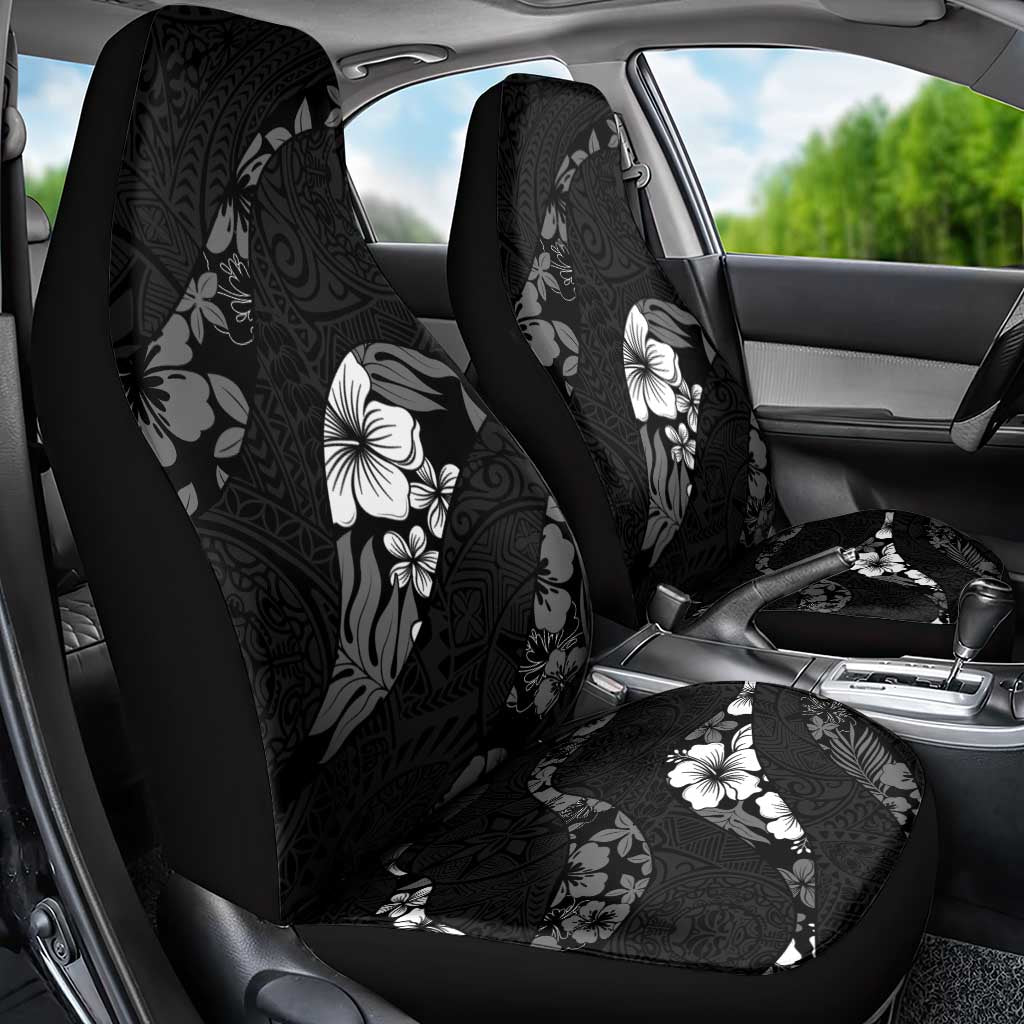 Aloha Hawaii Floral Tapa Car Seat Cover Patchwork Charcoal - Polynesian Pride