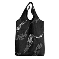 Aloha Hawaii Floral Tapa Grocery Bag Patchwork Charcoal - Polynesian Pride