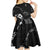 Aloha Hawaii Floral Tapa Kid Short Sleeve Dress Patchwork Charcoal - Polynesian Pride