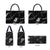 Aloha Hawaii Floral Tapa Leather Bag Patchwork Charcoal - Polynesian Pride