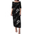 Aloha Hawaii Floral Tapa Puletasi Patchwork Charcoal - Polynesian Pride