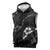 Aloha Hawaii Floral Tapa Sleeveless Hoodie Patchwork Charcoal - Polynesian Pride