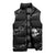 Aloha Hawaii Floral Tapa Sleeveless Puffer Jacket Patchwork Charcoal - Polynesian Pride