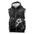 Aloha Hawaii Floral Tapa Sleeveless Zip Hoodie Patchwork Charcoal - Polynesian Pride