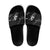 Aloha Hawaii Floral Tapa Slide Sandals Patchwork Charcoal - Polynesian Pride