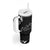 Aloha Hawaii Floral Tapa Tumbler With Handle Patchwork Charcoal - Polynesian Pride