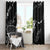 Aloha Hawaii Floral Tapa Window Curtain Patchwork Charcoal - Polynesian Pride
