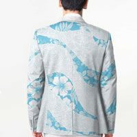 Aloha Hawaii Floral Tapa Blazer Patchwork Turquoise - Polynesian Pride