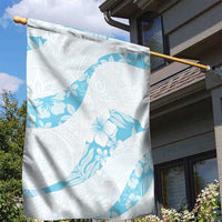 Aloha Hawaii Floral Tapa Garden Flag Patchwork Turquoise - Polynesian Pride