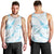 Aloha Hawaii Floral Tapa Men Tank Top Patchwork Turquoise - Polynesian Pride