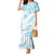 Aloha Hawaii Floral Tapa Mermaid Dress Patchwork Turquoise - Polynesian Pride