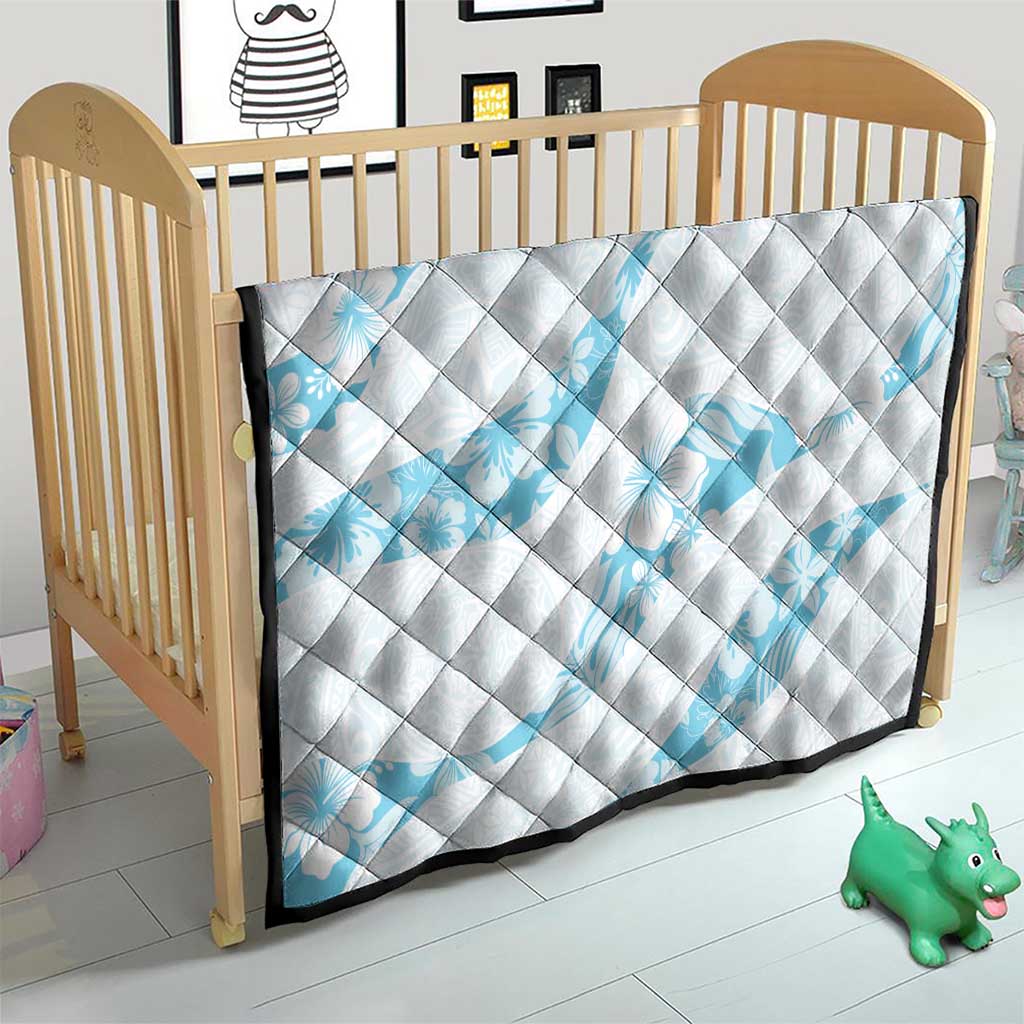 Aloha Hawaii Floral Tapa Quilt Patchwork Turquoise - Polynesian Pride