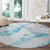 Aloha Hawaii Floral Tapa Round Carpet Patchwork Turquoise - Polynesian Pride