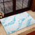 Aloha Hawaii Floral Tapa Rubber Doormat Patchwork Turquoise - Polynesian Pride