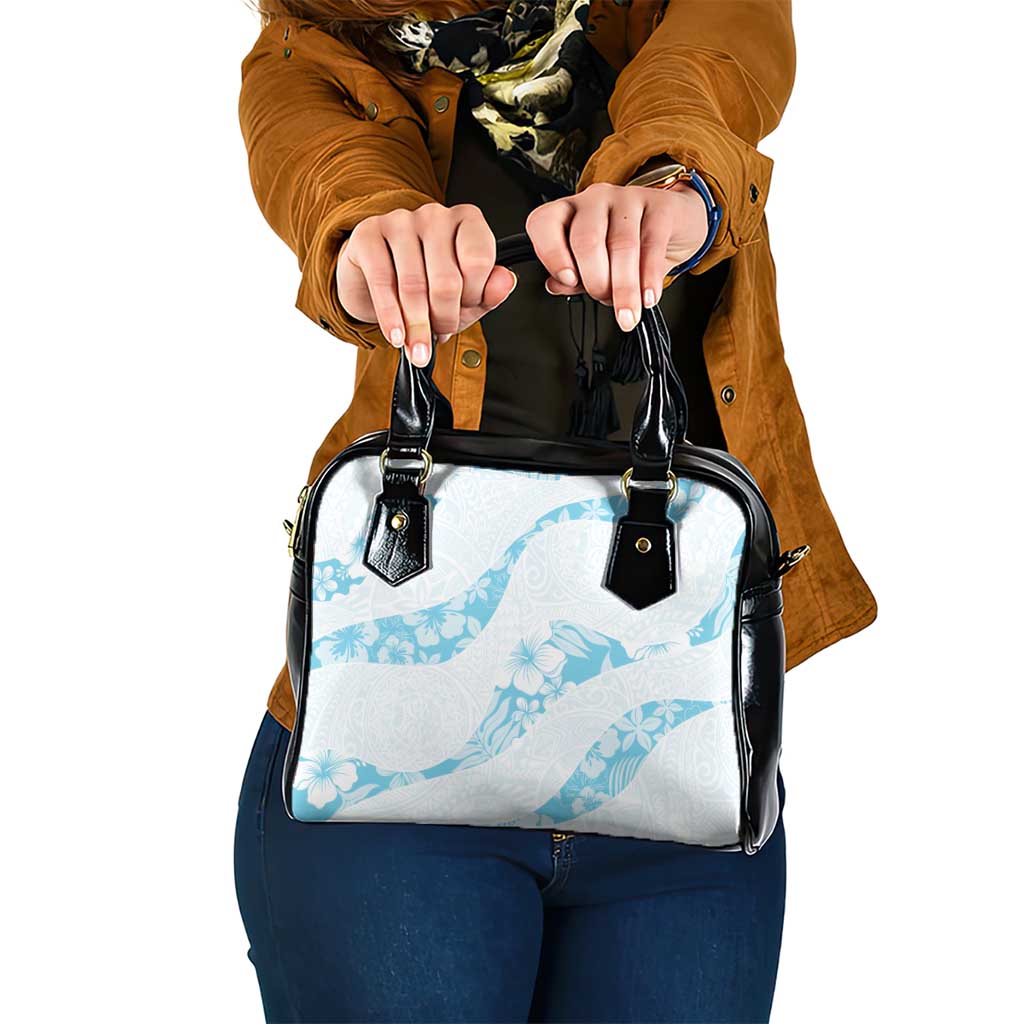 Aloha Hawaii Floral Tapa Shoulder Handbag Patchwork Turquoise - Polynesian Pride