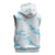 Aloha Hawaii Floral Tapa Sleeveless Hoodie Patchwork Turquoise - Polynesian Pride